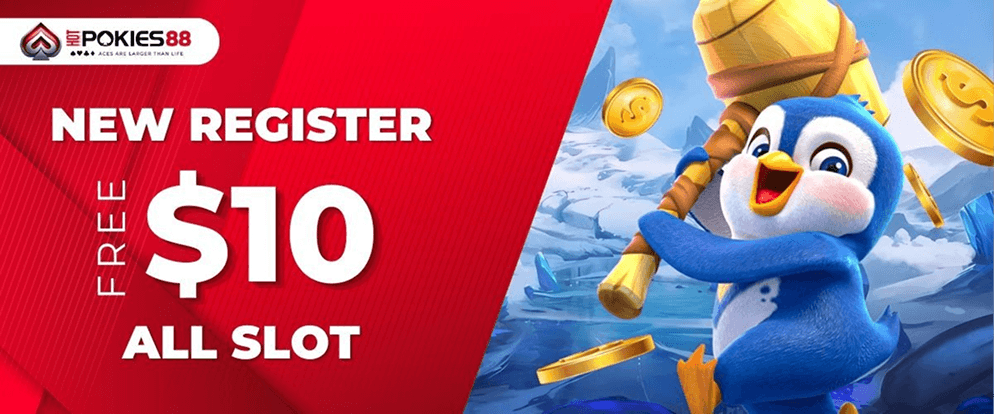 Área promocional do HotPokies88 destacando ofertas, estilo vermelho intenso e acabamento cromado